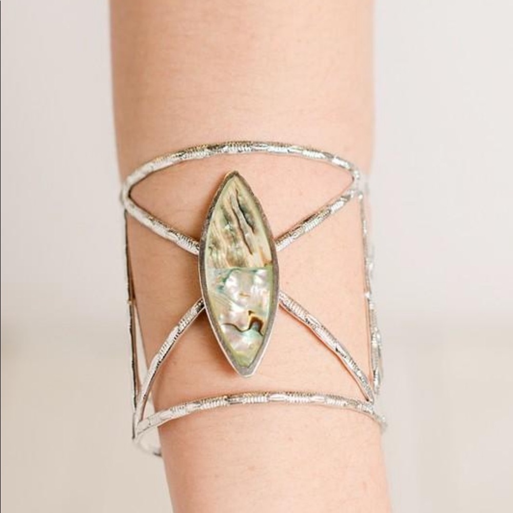 Stacked Gemstone Cuff